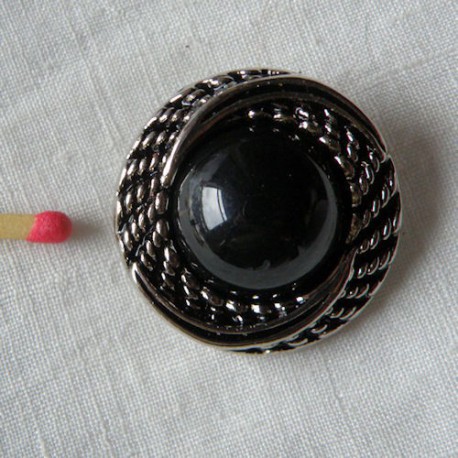 Bouton noir mercerie