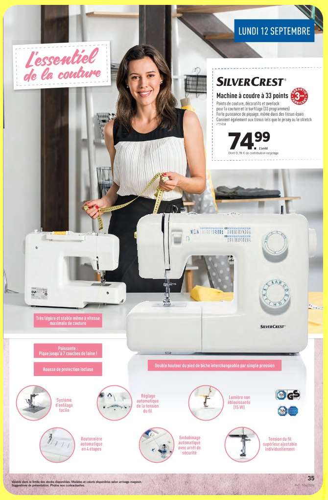 Promo machine a coudre lidl
