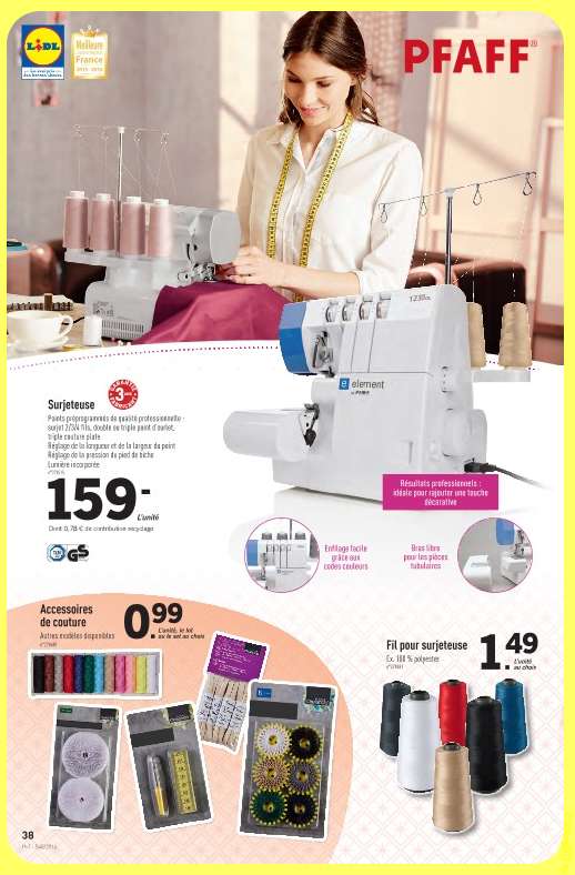 Prochaine vente surjeteuse lidl
