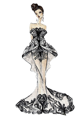 Dessin de mannequin de couture