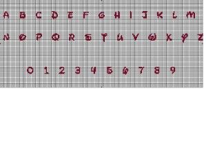 Point de croix alphabet disney