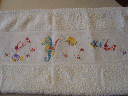 Serviette point de croix
