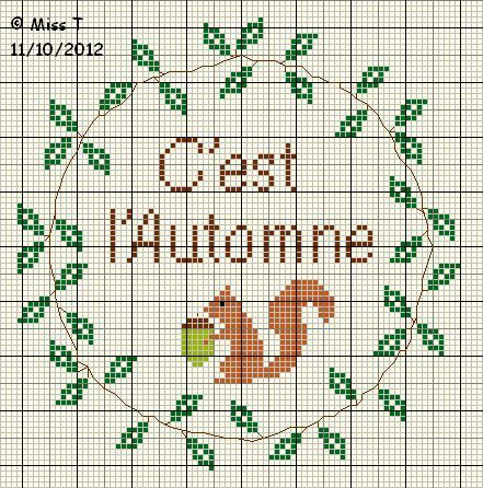 Point de croix automne