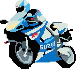 Grille point de croix moto