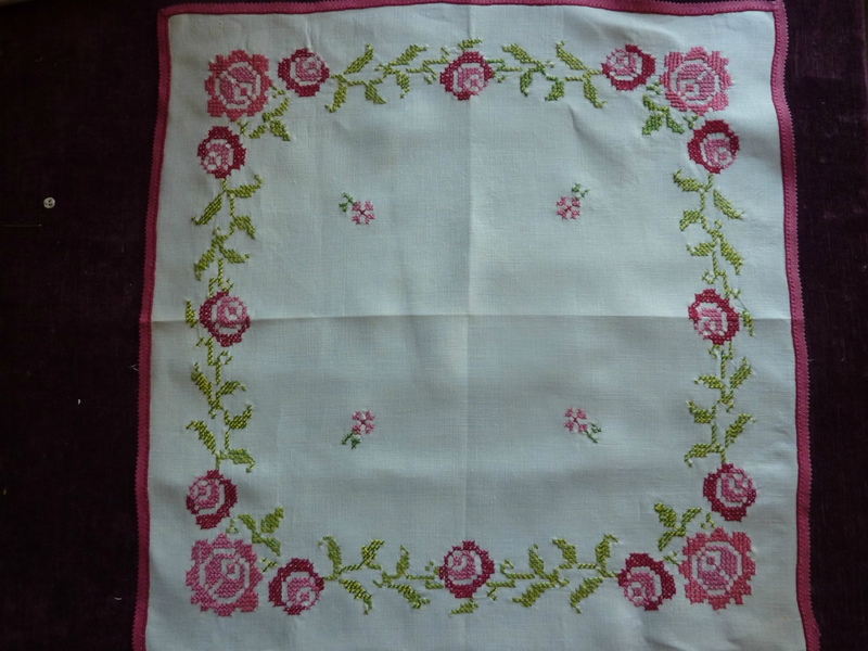 Point de croix sur tissu