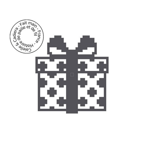 Grille point de croix noir et blanc