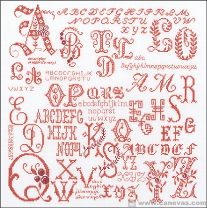 Broderie lettres point de croix
