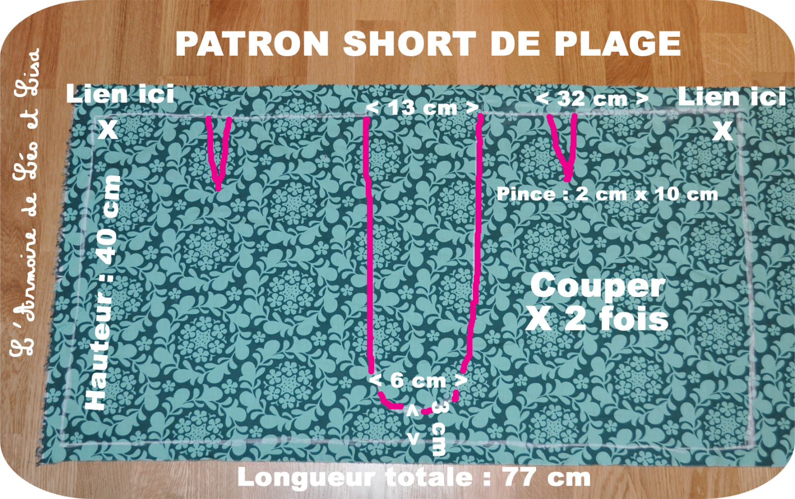 Patron couture short femme gratuit