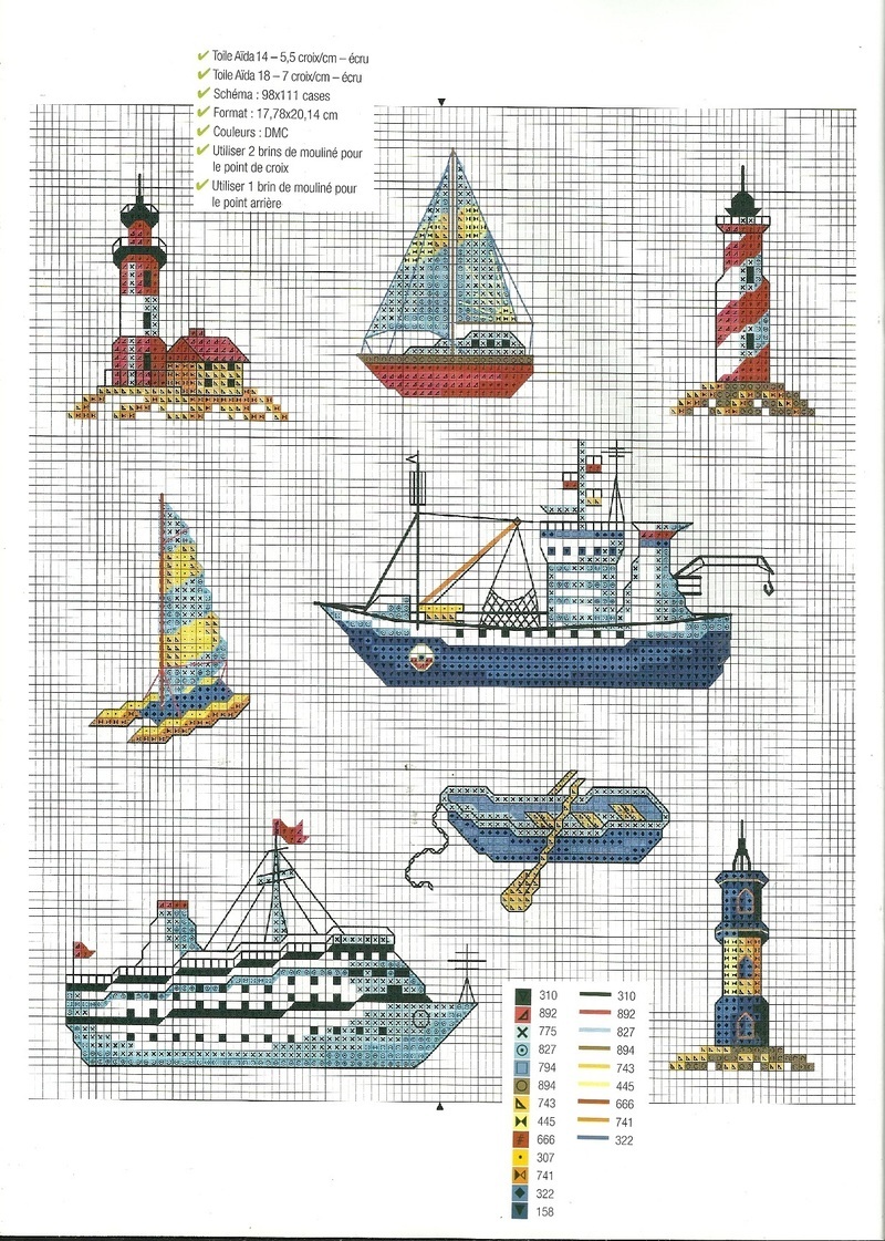 Point de croix bateau