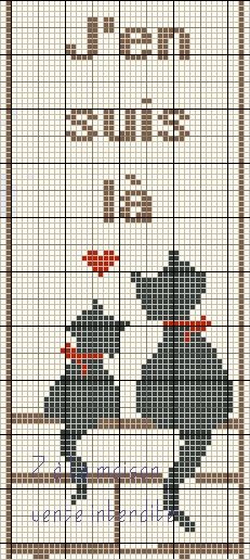 Point de croix chat noir