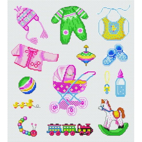 Broderie bébé point de croix