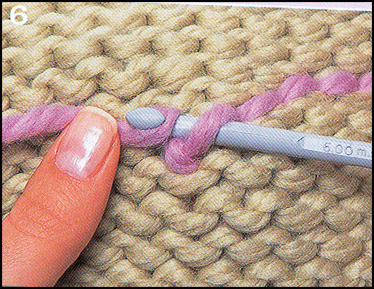 Broderie sur tricot