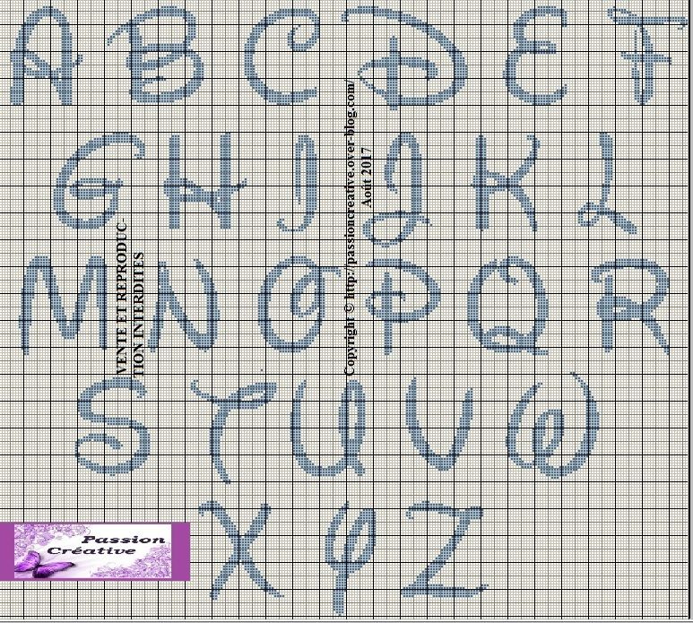 Point de croix alphabet
