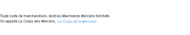 Mercerie définition