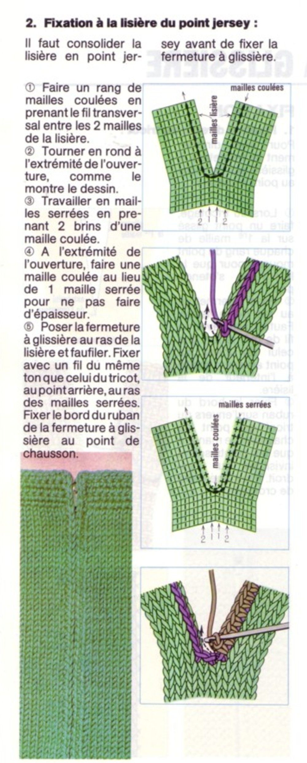 Fermeture crochet couture