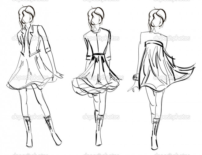 Dessin mannequin couture