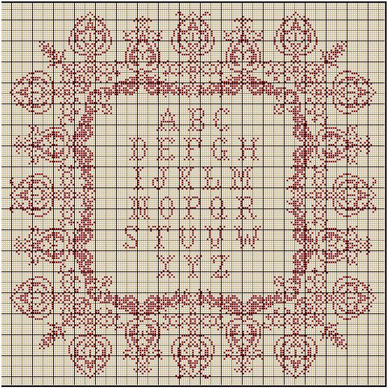 Broderie point de croix grille gratuite