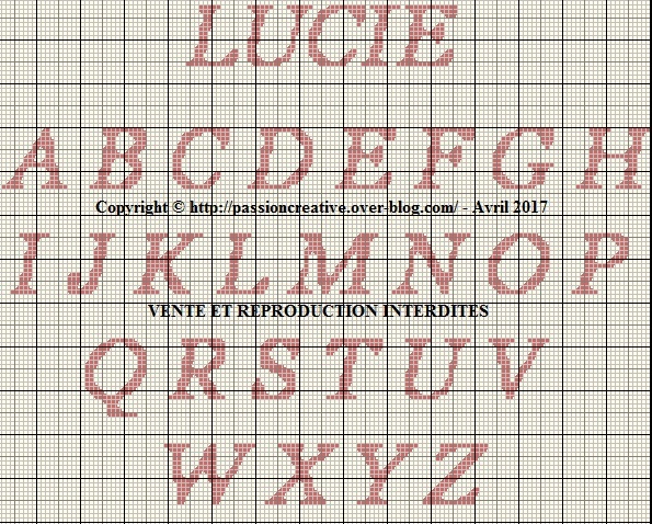 Ecriture point de croix
