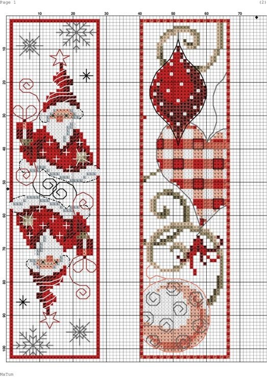 Motif noel point de croix