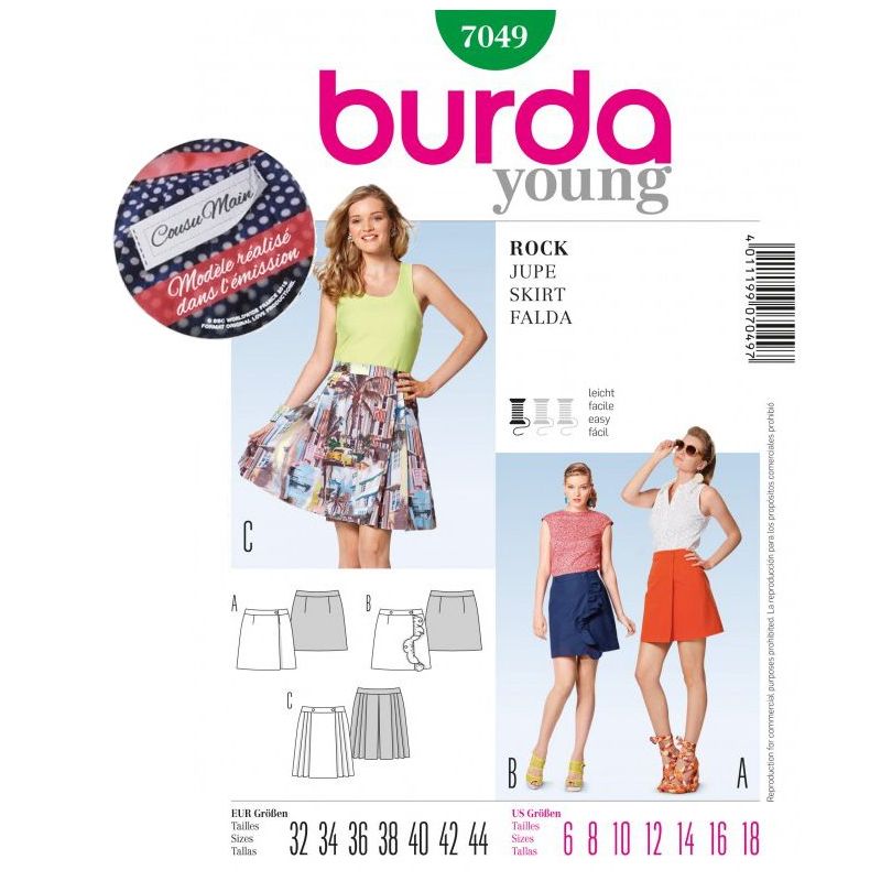 Patron de jupe burda gratuit