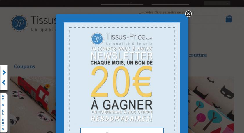 Vente de tissus discount