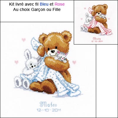 Point de croix prenom bebe