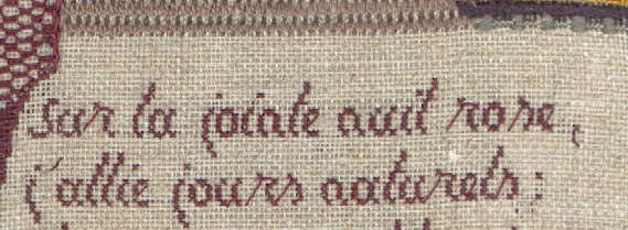 Texte en point de croix