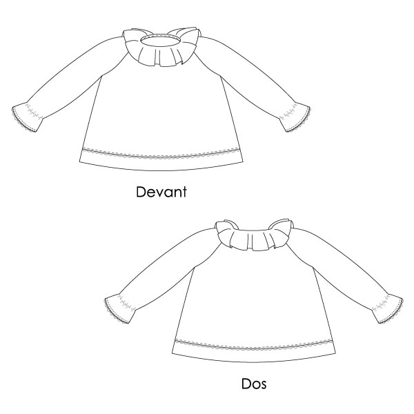 Patron chemise bebe