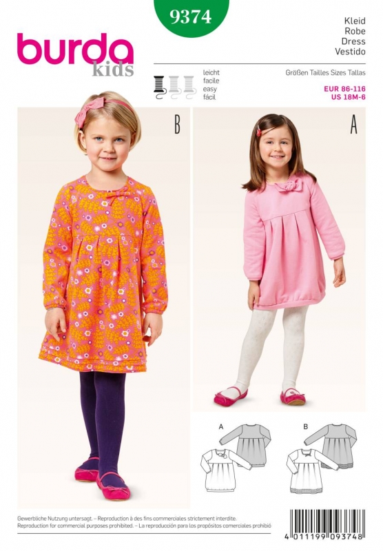 Patron robe enfant burda