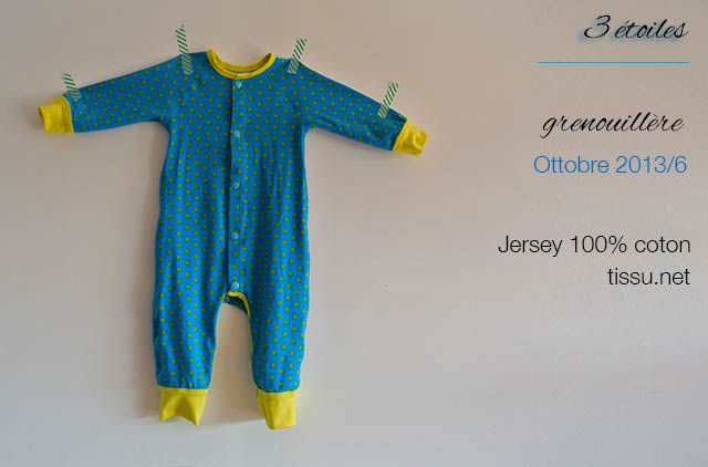 Patron grenouillère bébé