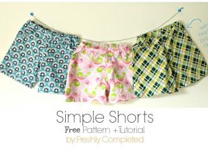 Patron couture short fille