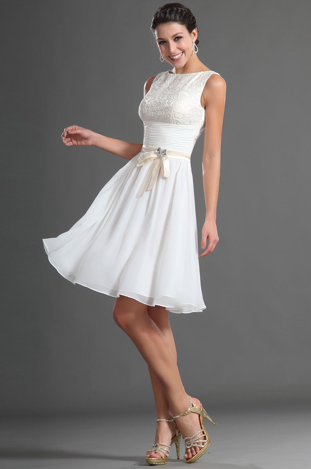 Robe cocktail mousseline