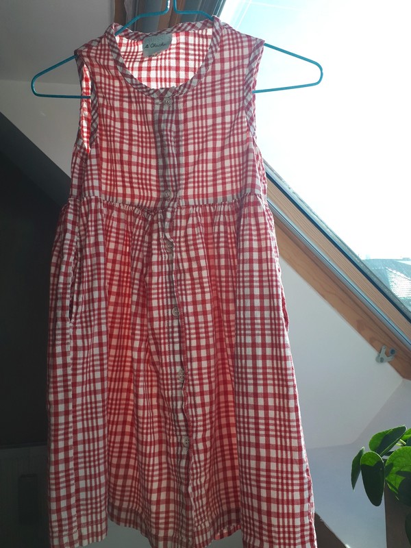Robe fille vichy rouge