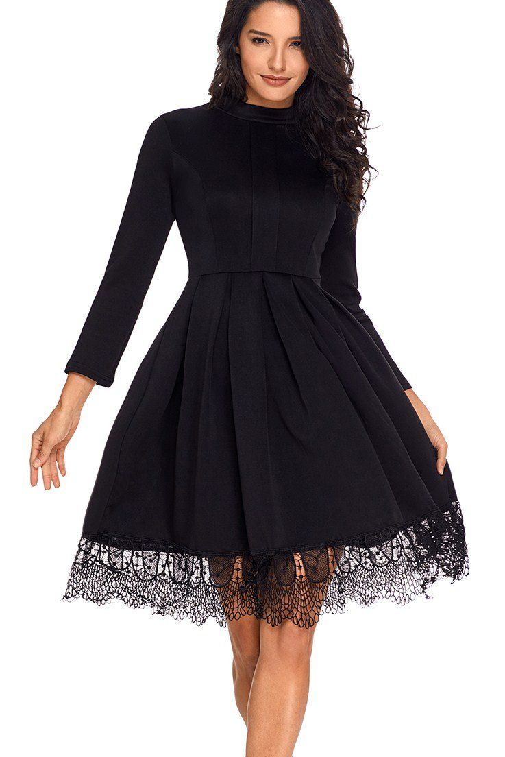 Robe ourlet dentelle