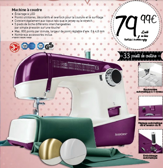 Vente de machine à coudre