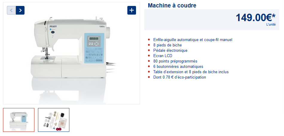 Machine a coudre 2017