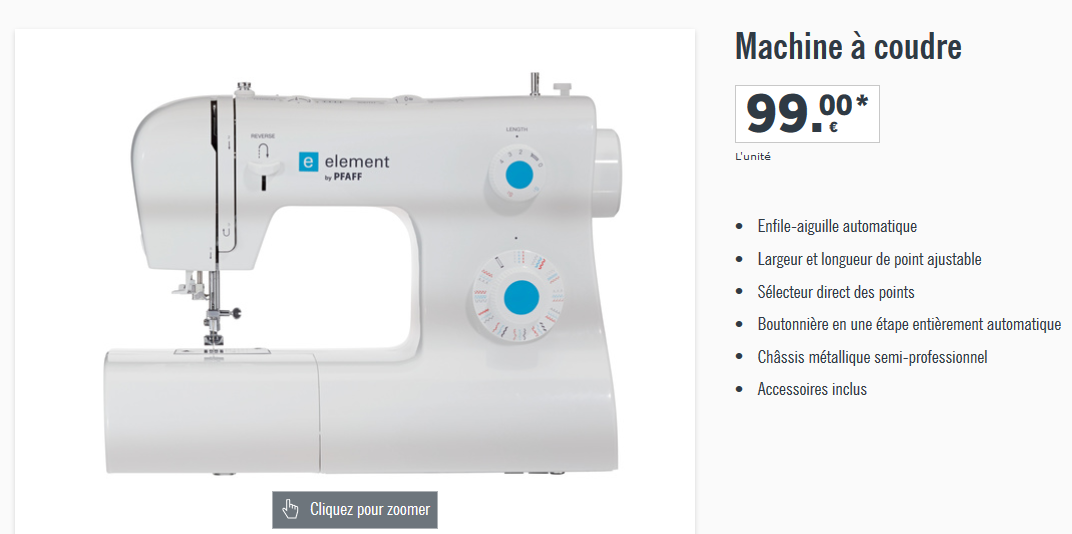 Machine a coudre elements