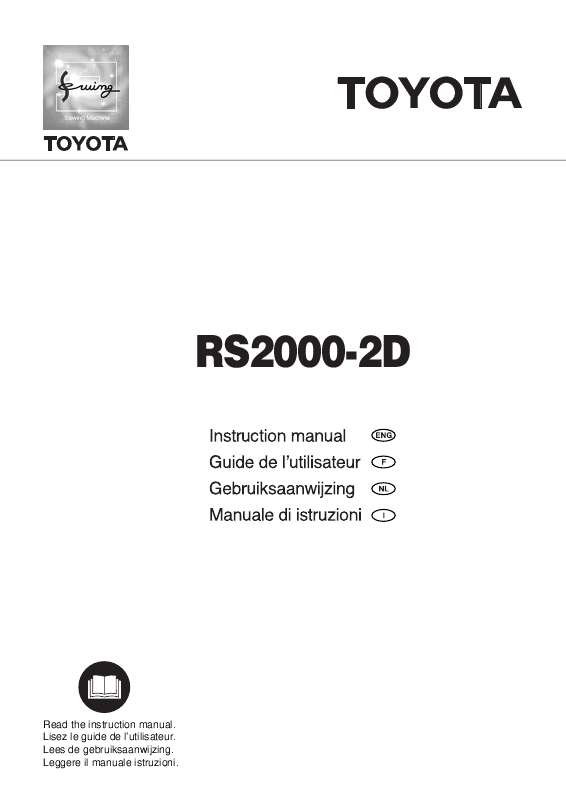 Toyota machine a coudre mode d'emploi