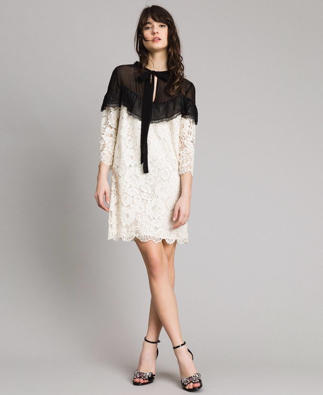 Robe dentelle macramé