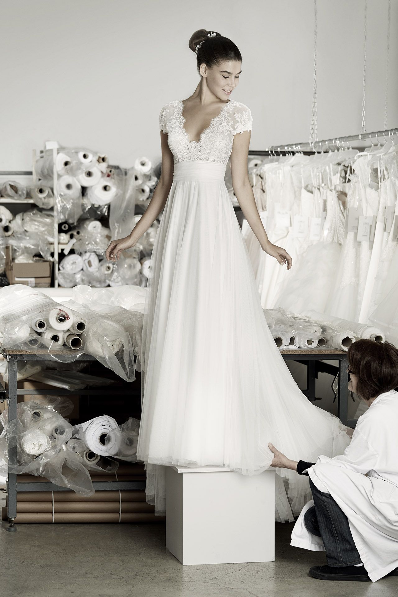 Robes de mariée fluide dentelle