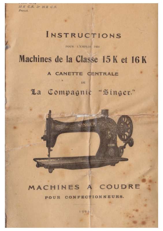 Singer machine à coudre mode emploi