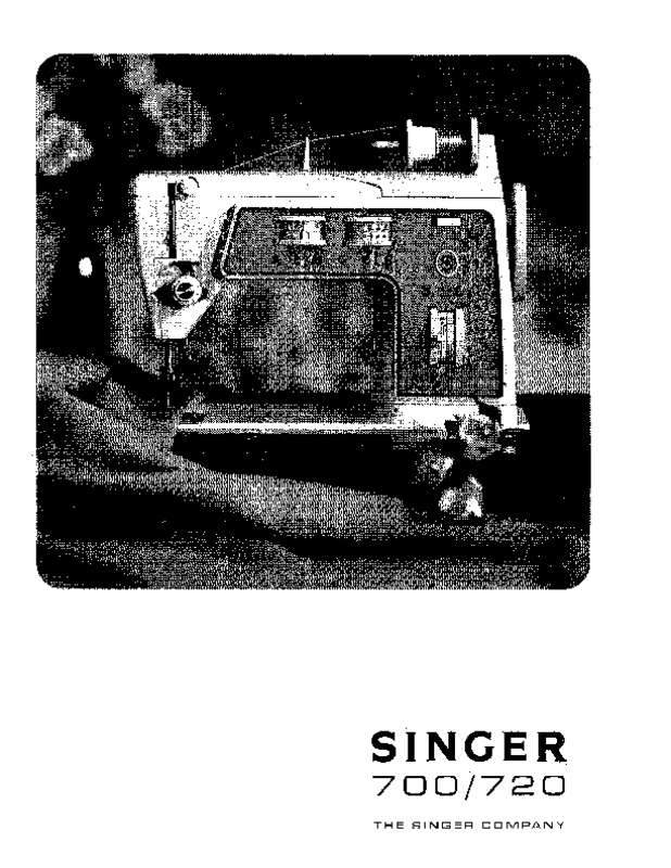 Notice emploi machine a coudre singer
