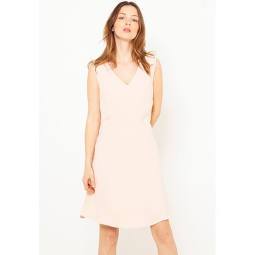 Robe a dentelle beige