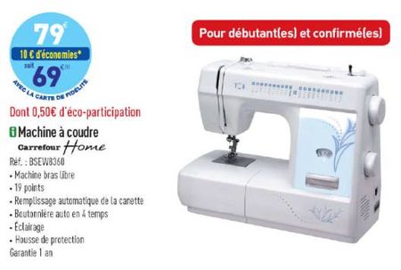Machine à coudre jocca 6642