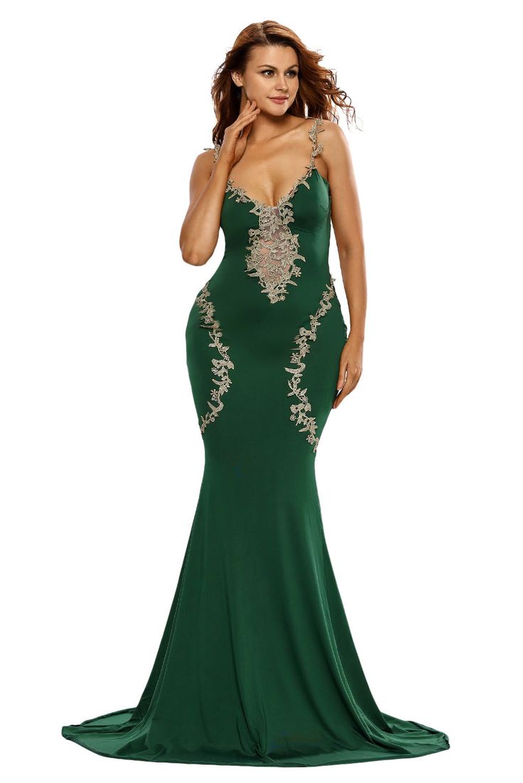 Robe dentelle vert bouteille