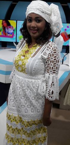 Robe dentelle sénégalaise