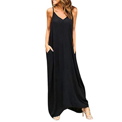 Robe longue noire de plage