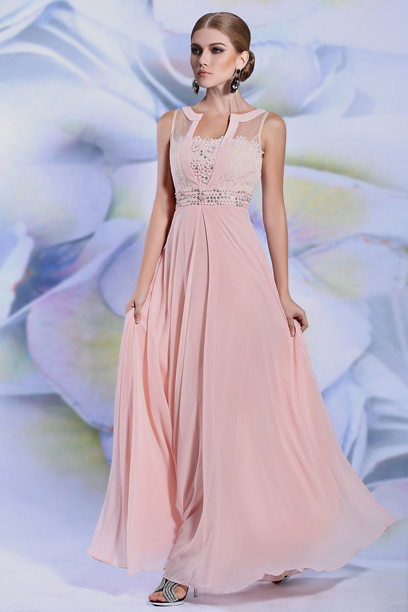 Robe ceremonie vieux rose