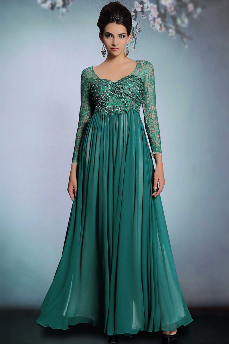 Robe longue manche longue