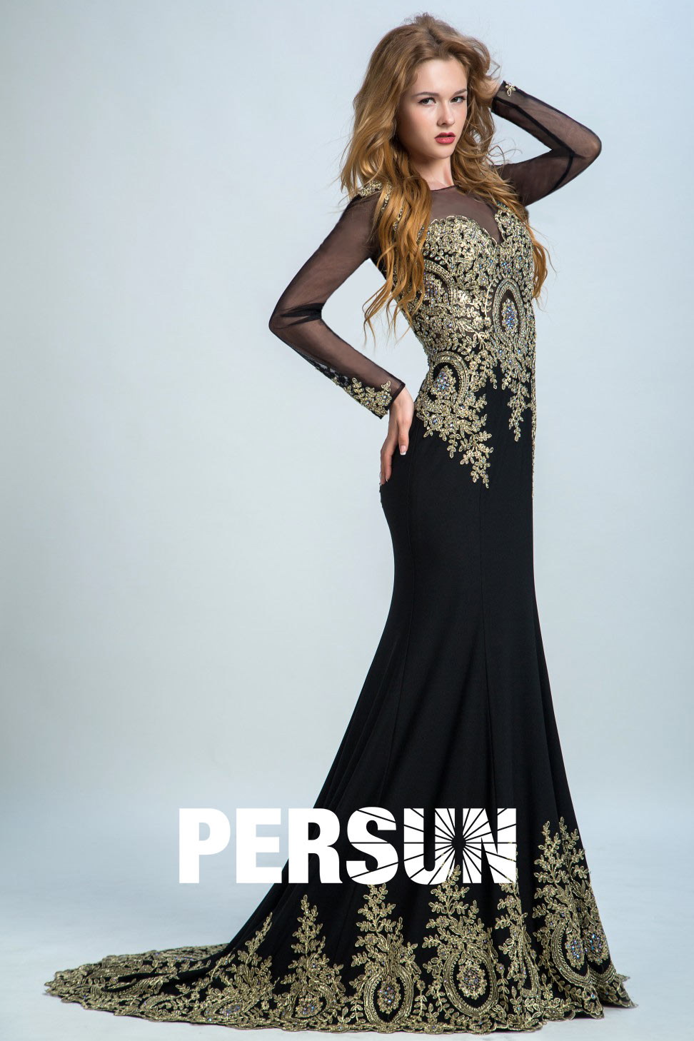 Robe de soirée longue noire
